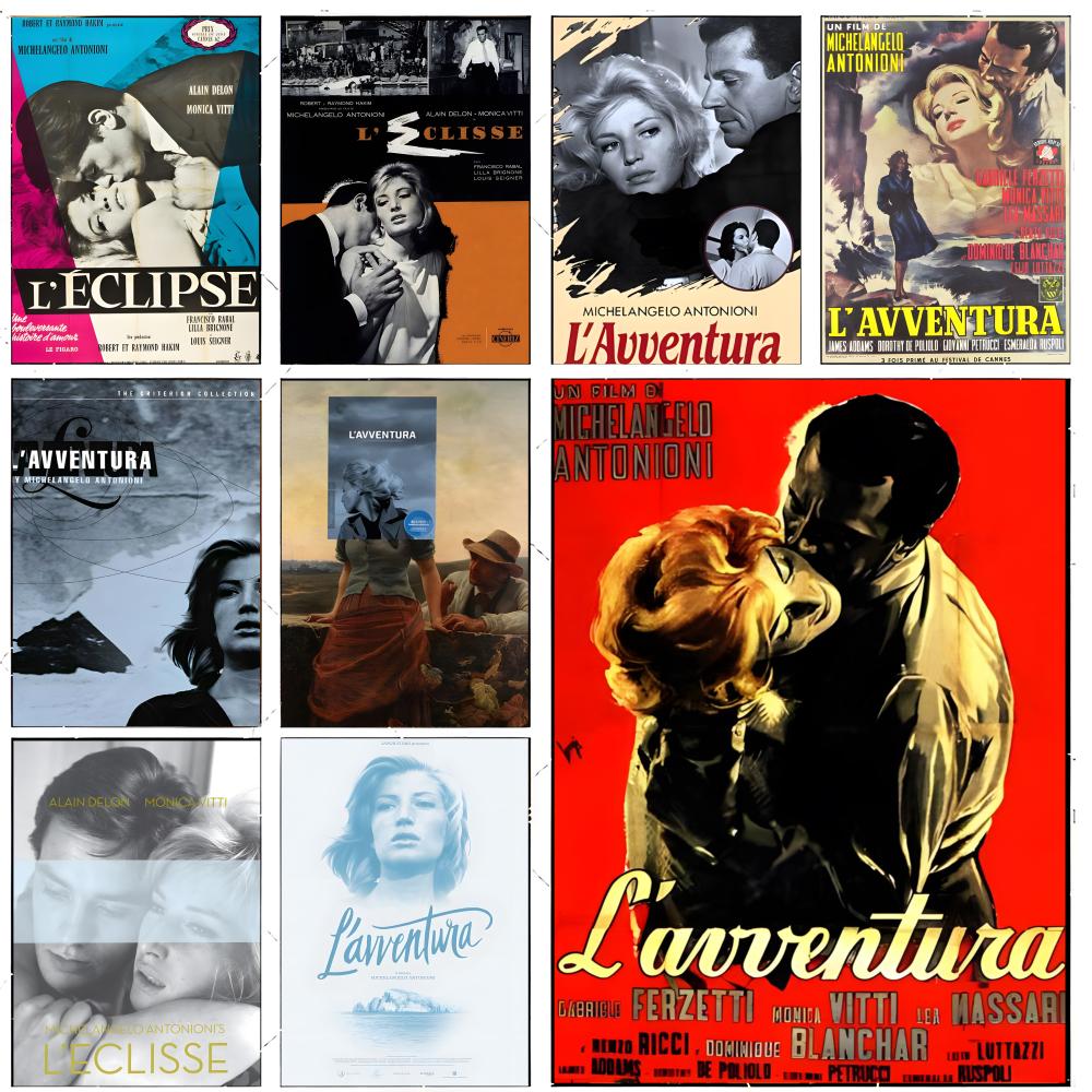 Home Cinema Gifts - Affiche de cinéma classique L-Lavventura, décoration