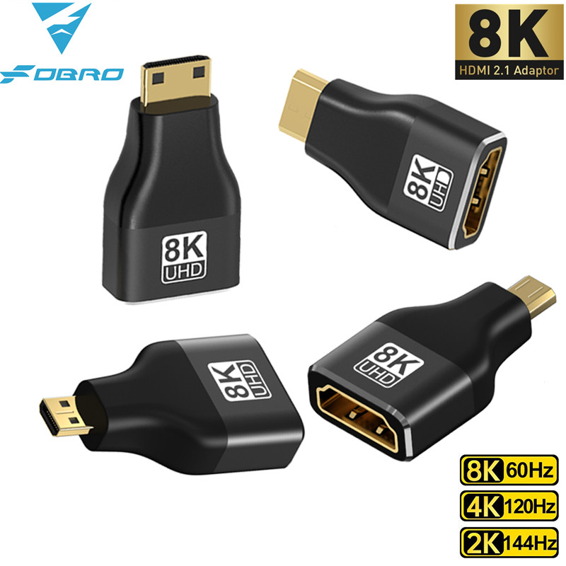 Home Cinema Projector 4K - Adaptateur Compatible HDMI Mini/Micro HDMI vers