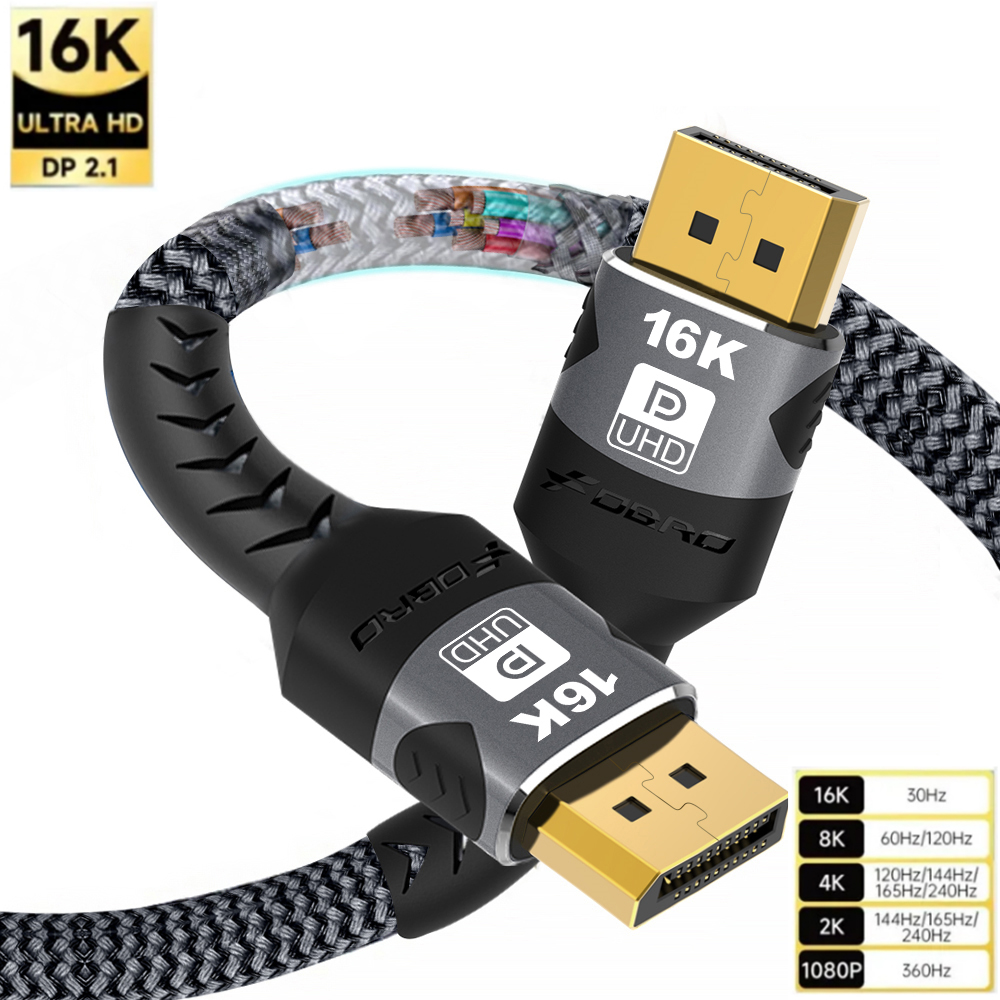 Home Cinema Projector 4K - Câble Displayport 16K DP 2.1, 16K