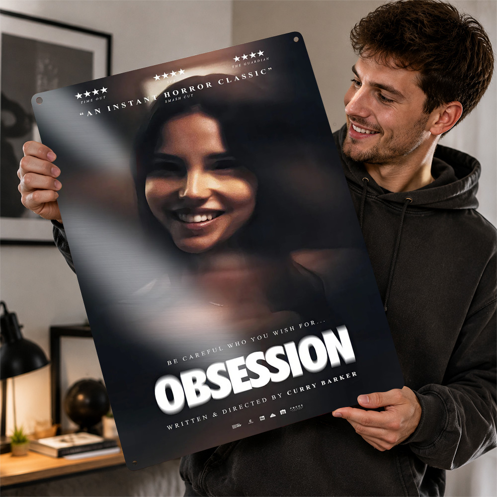 Home Cinema Gifts - Affiche Métallique Film Obsession, Décoration Murale