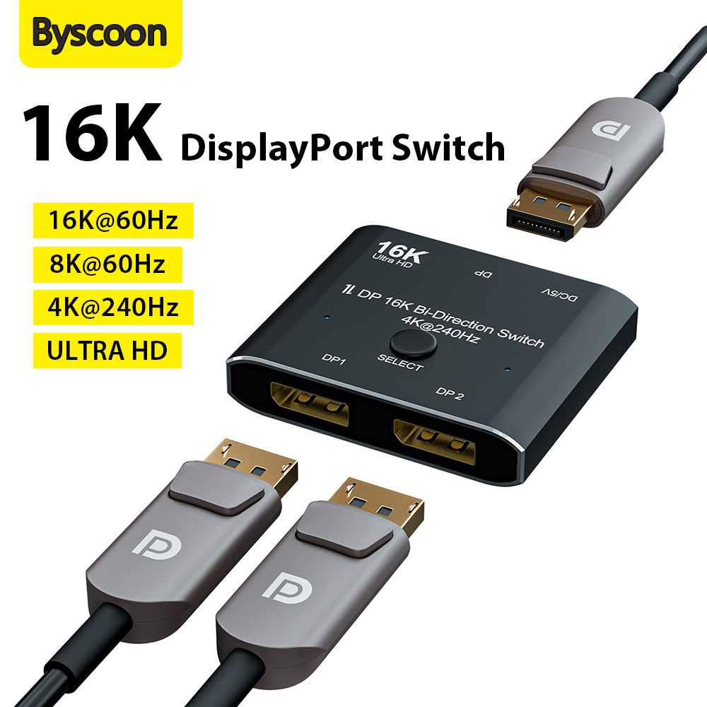 Home Cinema Projector 4K - Commutateur DisplayPort bidirectionnel 16K DP 2.0,