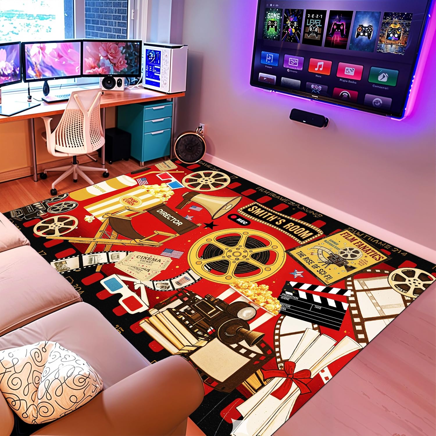 Tapis sur mesure à thème ciném - Home Cinema Night avis et prix