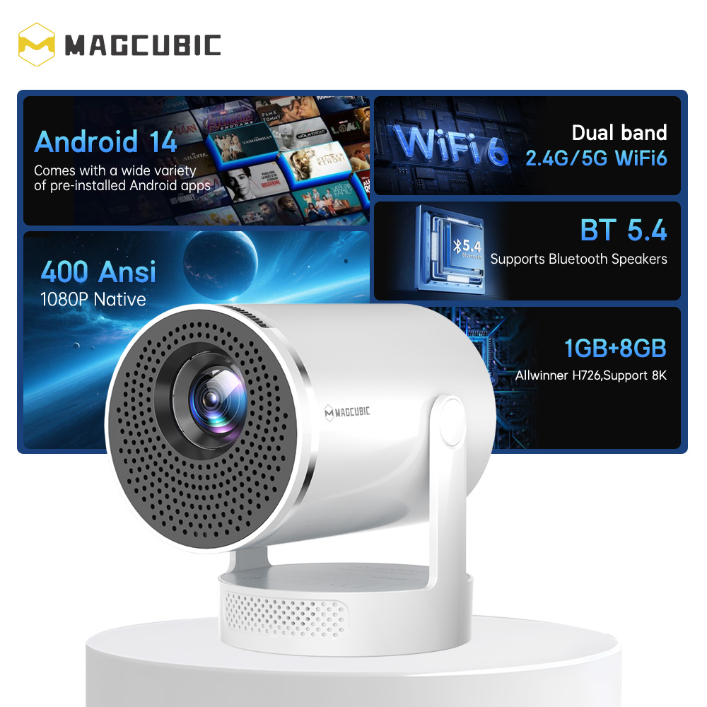 Projecteur Magcubic Android 14 - Home Cinema Night avis et prix