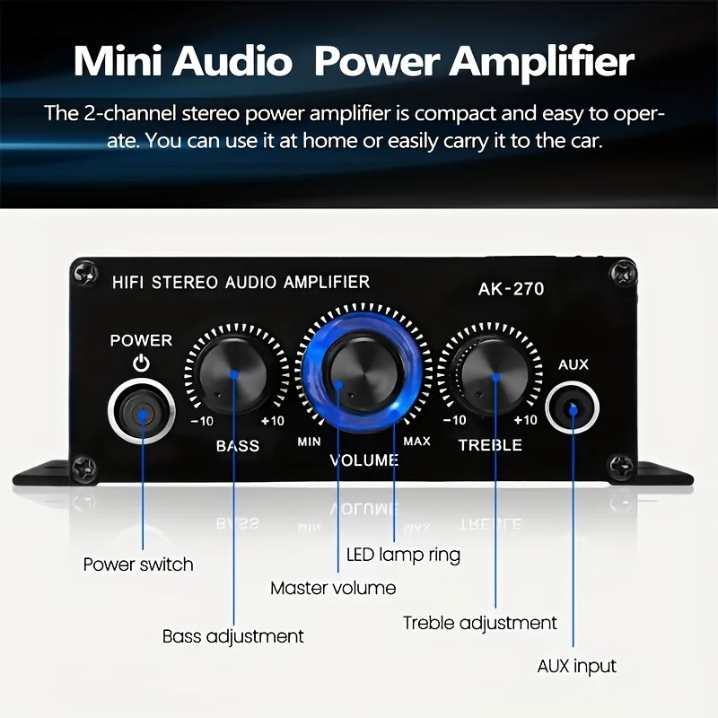 Amplificateur stéréo HiFi AK-2 - Home Cinema Audio System avis et prix