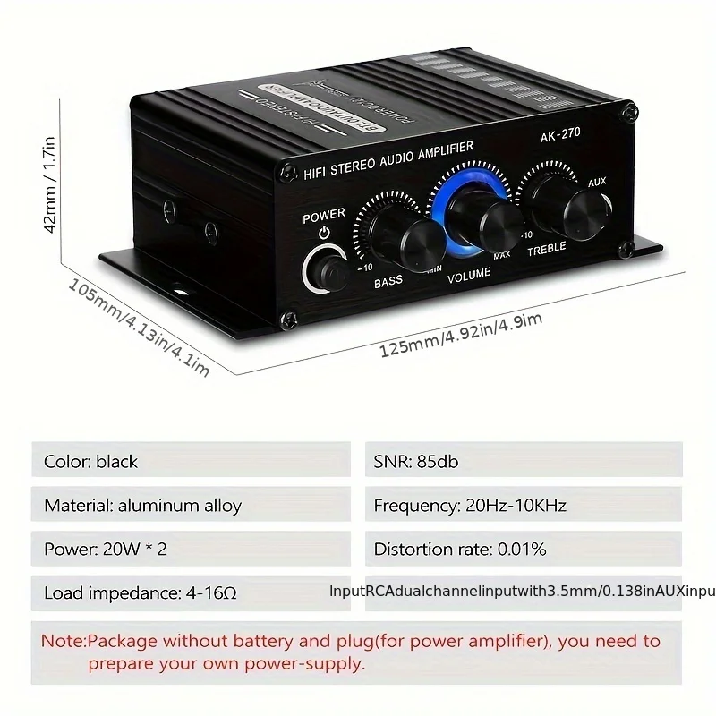 Amplificateur stéréo HiFi AK-2 - Home Cinema Audio System avis et prix